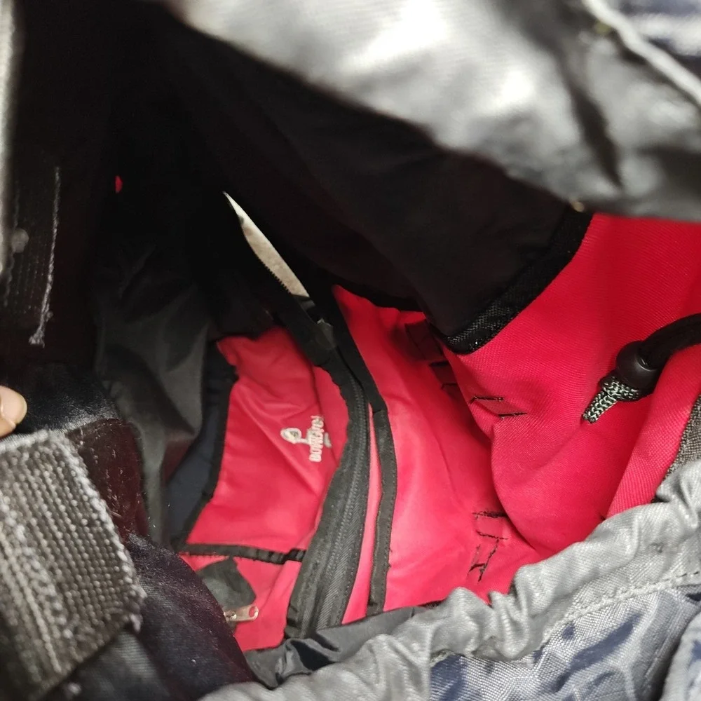Vintage The North Face Backpack Compact 65 Red Black Padded Hiking Bag Hip Belt